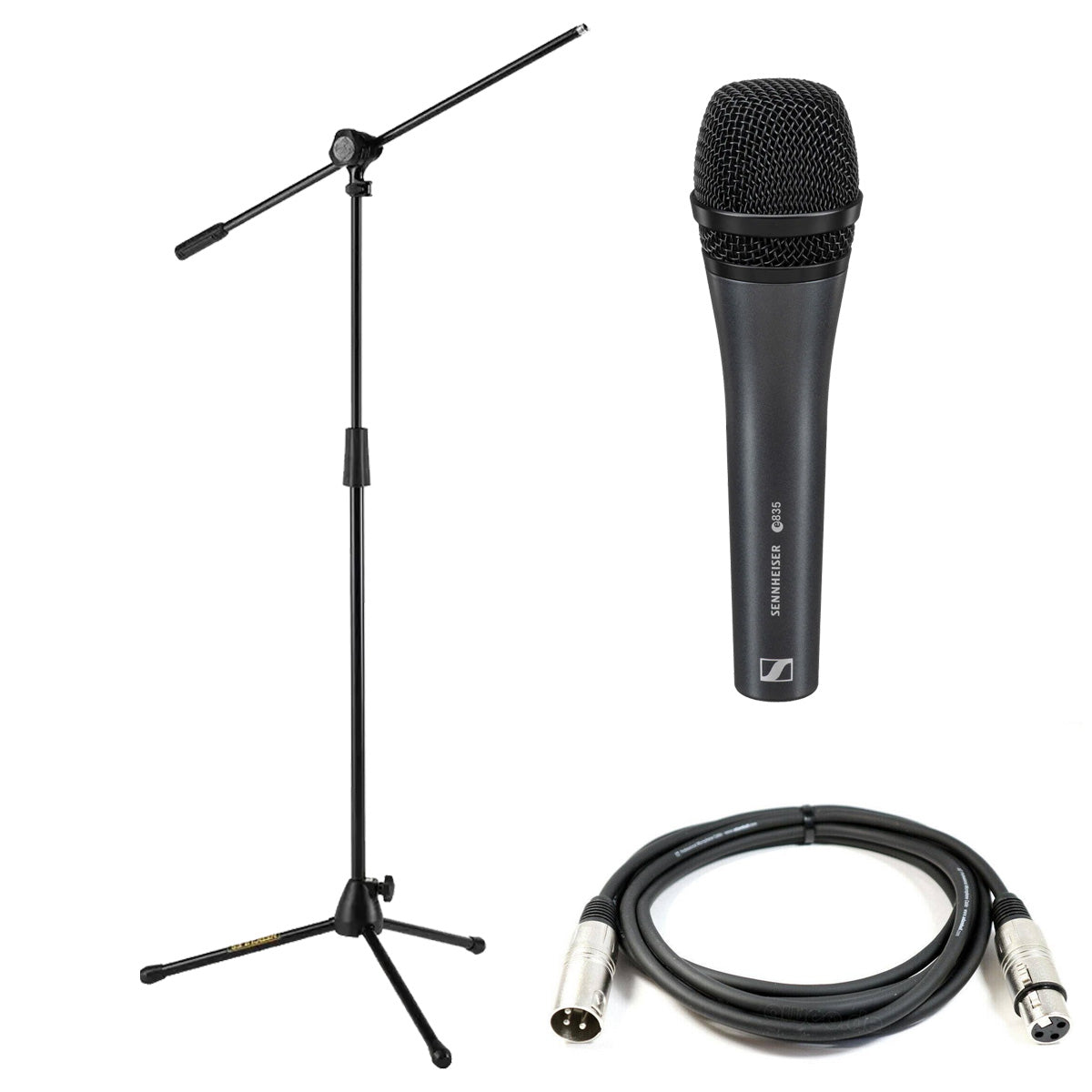Sennheiser E 835 Dynamic Microphone Bundle with Microphone Stand and 6m Microphone Cable