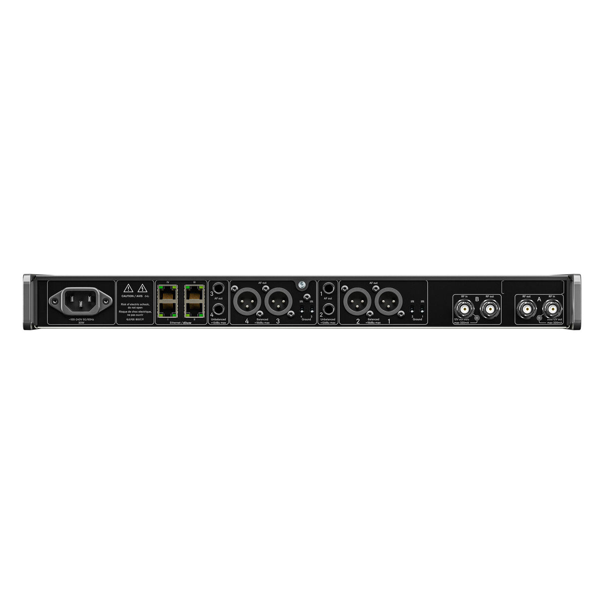 Sennheiser EW-DX EM 4 DANTE Four-Channel Digital Rackmount Receiver with Dante (S1-10)