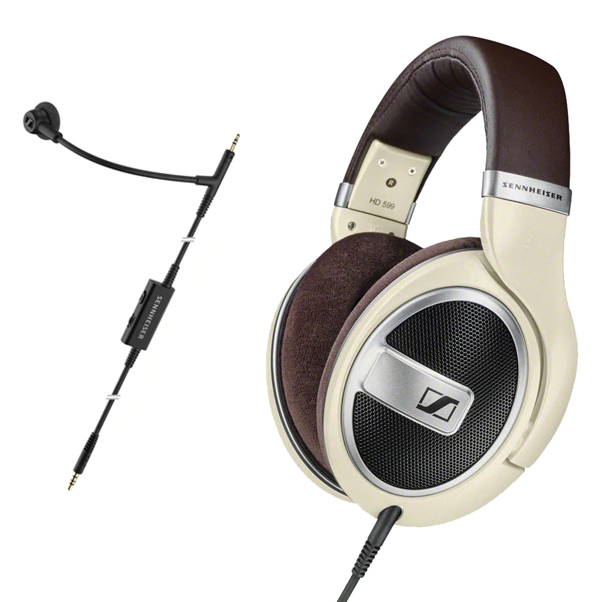 Sennheiser HD 599 Headphones with HD500 BAM Boom Arm Microphone