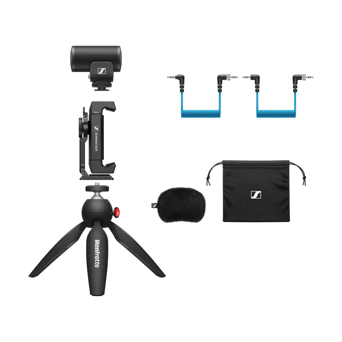 Sennheiser MKE 200 Mobile Kit Ultracompact Camera-Mount Directional Microphone with Smartphone Recording Bundle