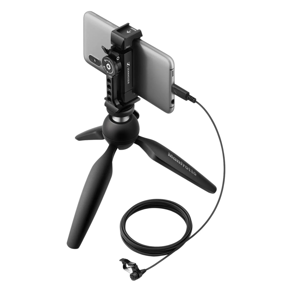 Sennheiser XS Lav USB-C Mobile Kit, Incl. XS Lav USB-C, Manfrotto PIXI Mini Tripod & Clamp