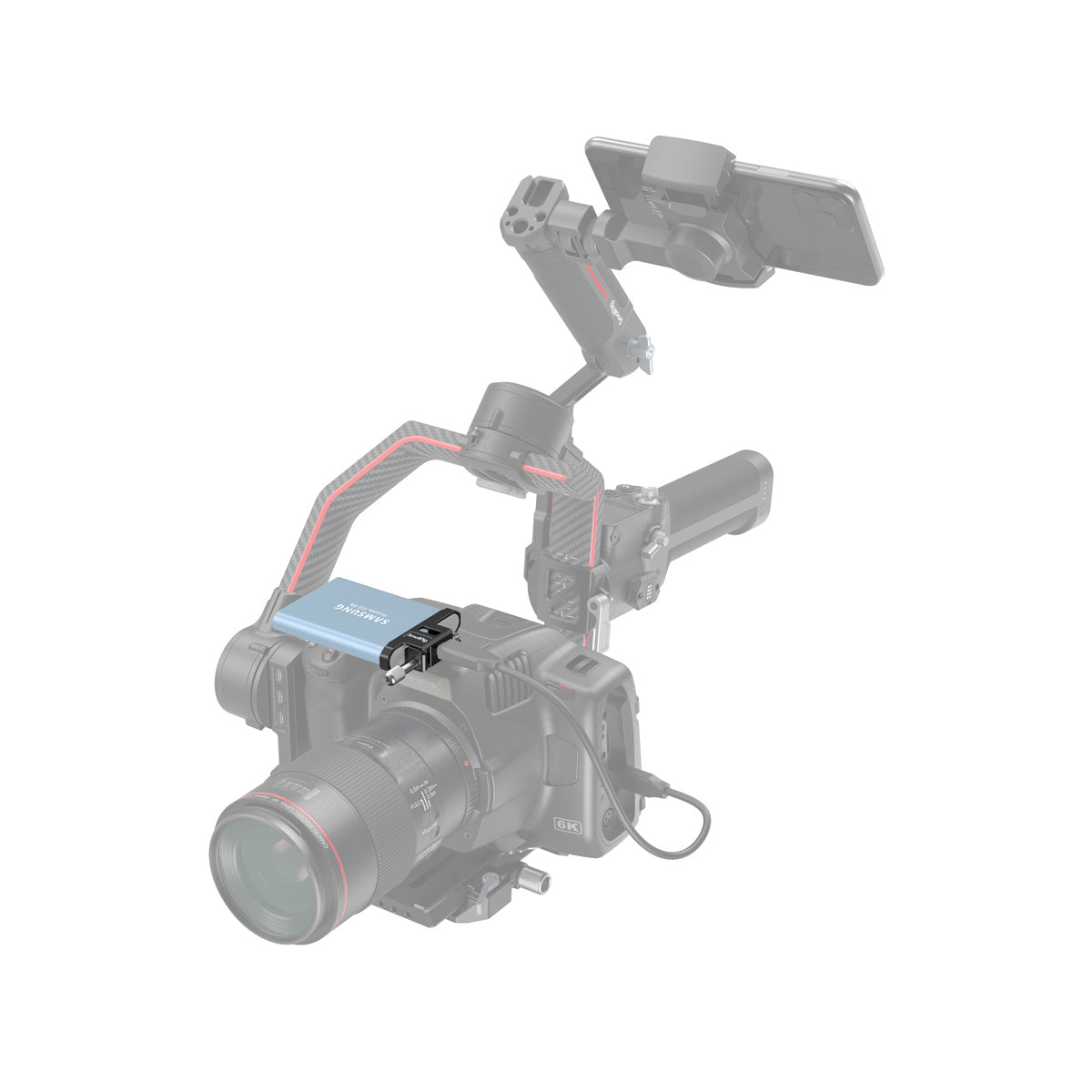 SmallRig Samsung T5 SSD Mounting Clamp for BMPCC 6K Pro Cage 3300
