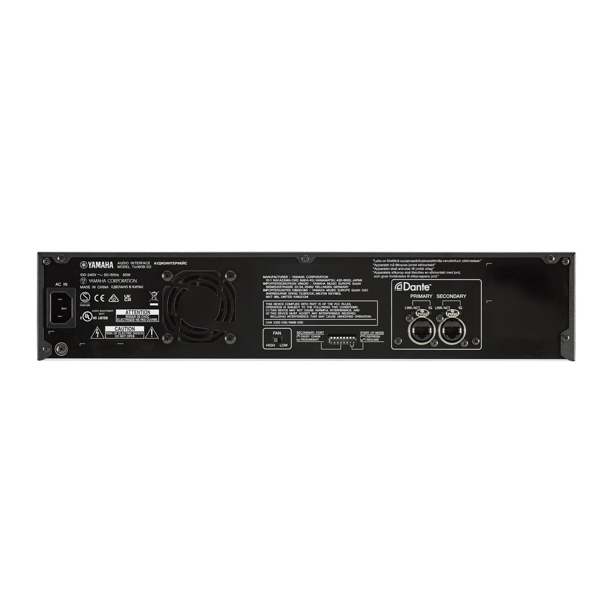 Yamaha Dante compliant 16in/8out Stagebox - D2 version