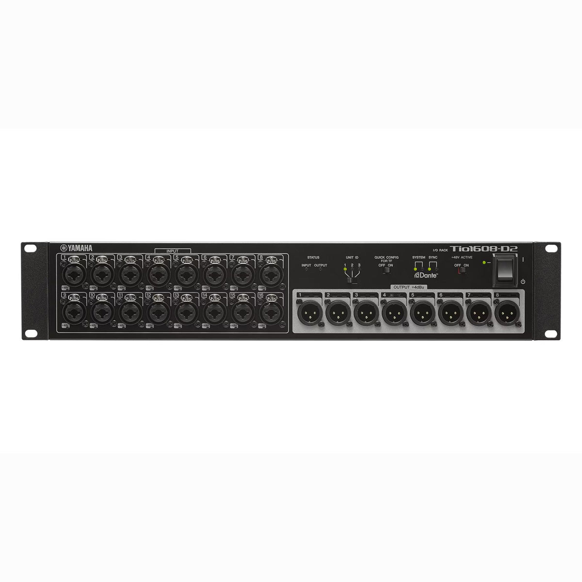 Yamaha Dante compliant 16in/8out Stagebox - D2 version