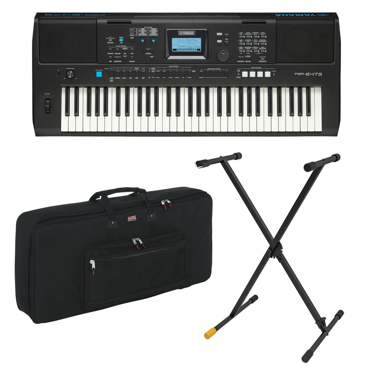 Yamaha PSR-E473 Portable Arranger Bundle
