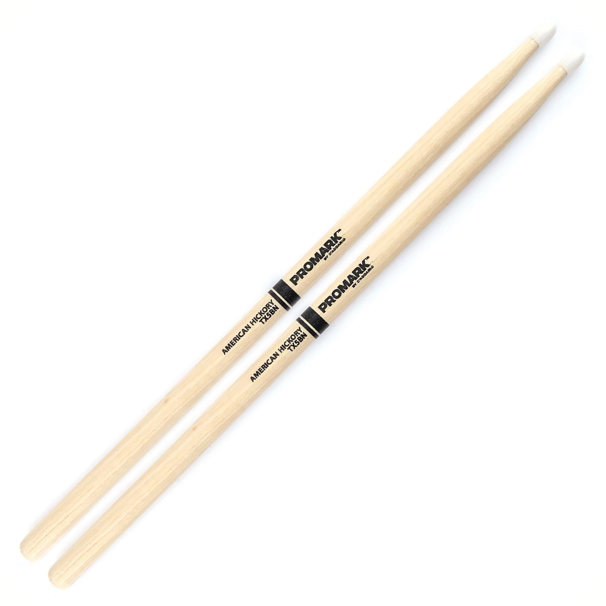 Promark TX5BN Classic 5B Hickory Nylon Tip Drumsticks Drumsticks