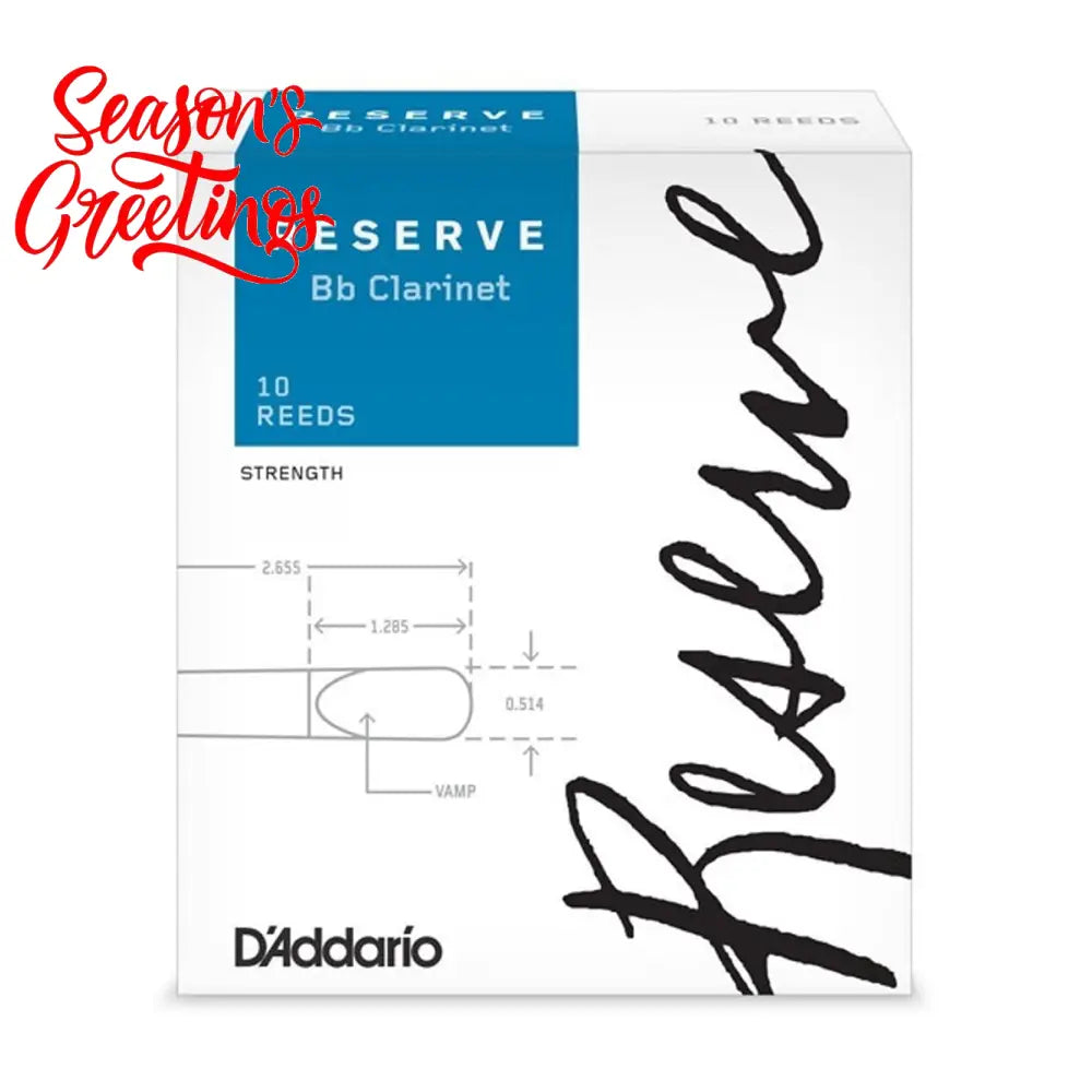 D’Addario DIR1025 Reserve Soprano Sax 2.5 Reed - Per Box Saxophones