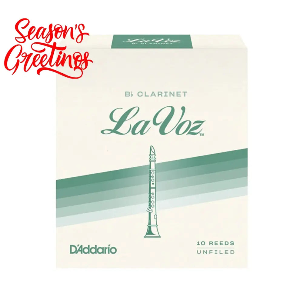 D’Addario RCC10MD La Voz Bb Clarinet Medium Reed - Per Box Clarinets