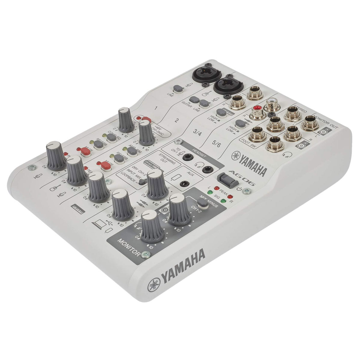 Yamaha AG06MKII USB Mixer & Audio Interface - White
