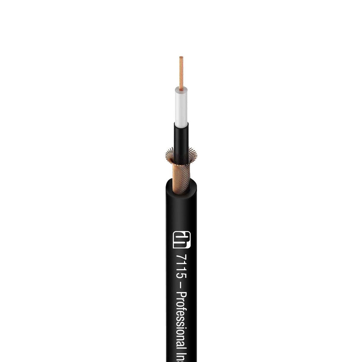Adam Hall Cables 7115 - Instrument Cable black - Per Meter