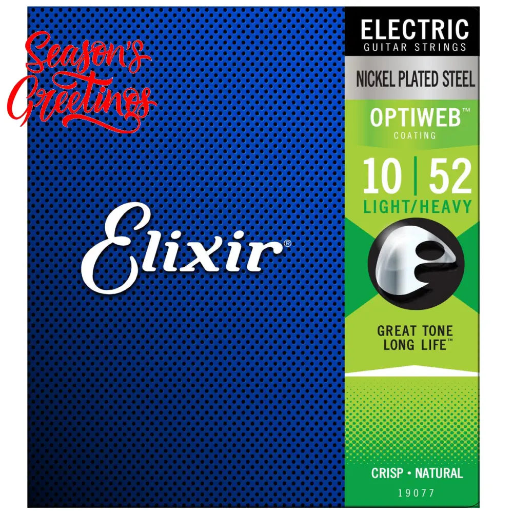 Elixir 19077 Optiweb Nickel Plated Steel Electric Guitar Strings Medium - 0.10-0.52