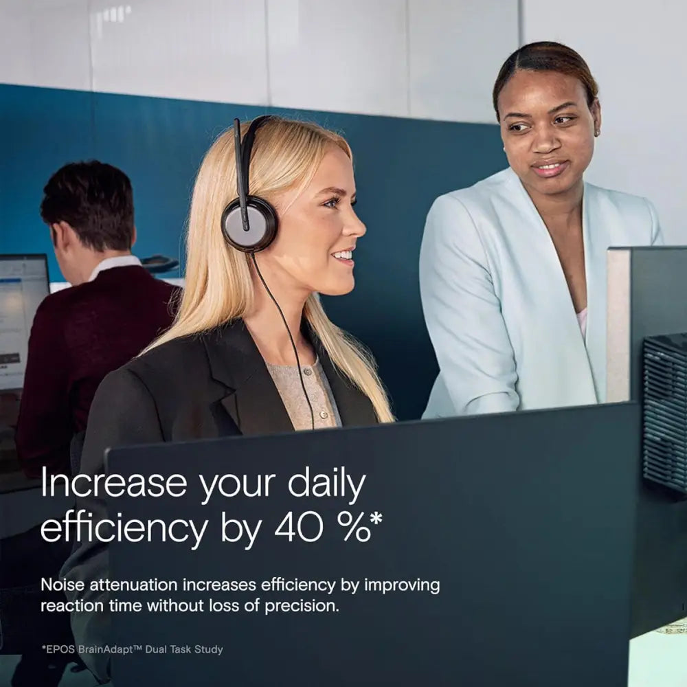 EPOS IMPACT 860 Double Sided Wired Office Headset with Active Noise Cancellation Binaural