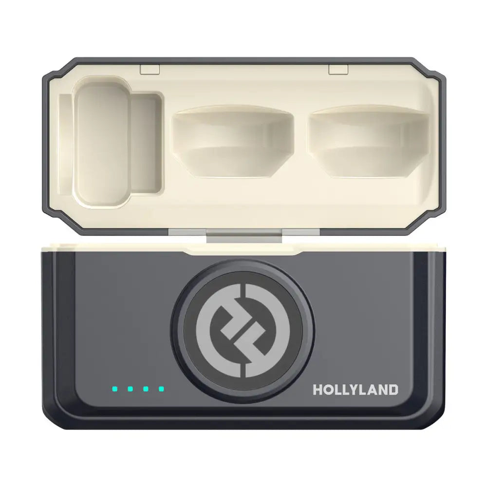 Hollyland LARK M2 COMBO Wireless Lavalier Microphone - Shine Charcoal Lapel Systems