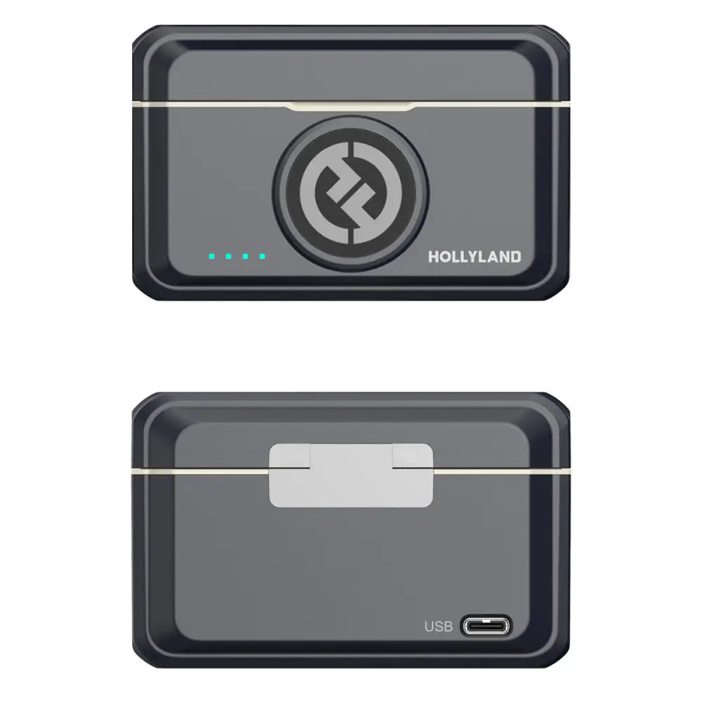 Hollyland LARK M2 DUO Camera Wireless Lavalier Microphone - Shine Charcoal Broadcast & Film Systems