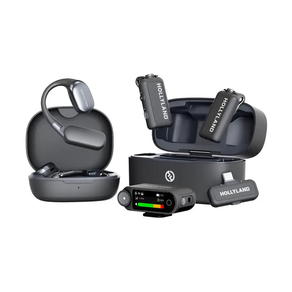 Hollyland LARK MAX 2 Ultimate Combo 2-Person Wireless Microphone System for Cameras and Mobile Devices (Space Gray 2.4