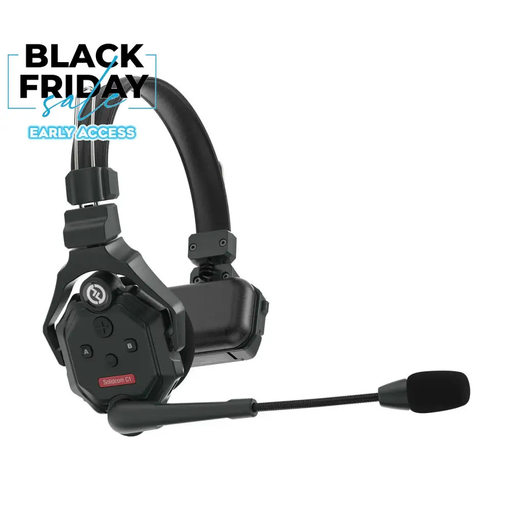 Hollyland Solidcom C1-6S Full-Duplex Wireless DECT Intercom System with 6 Headsets Com Systems