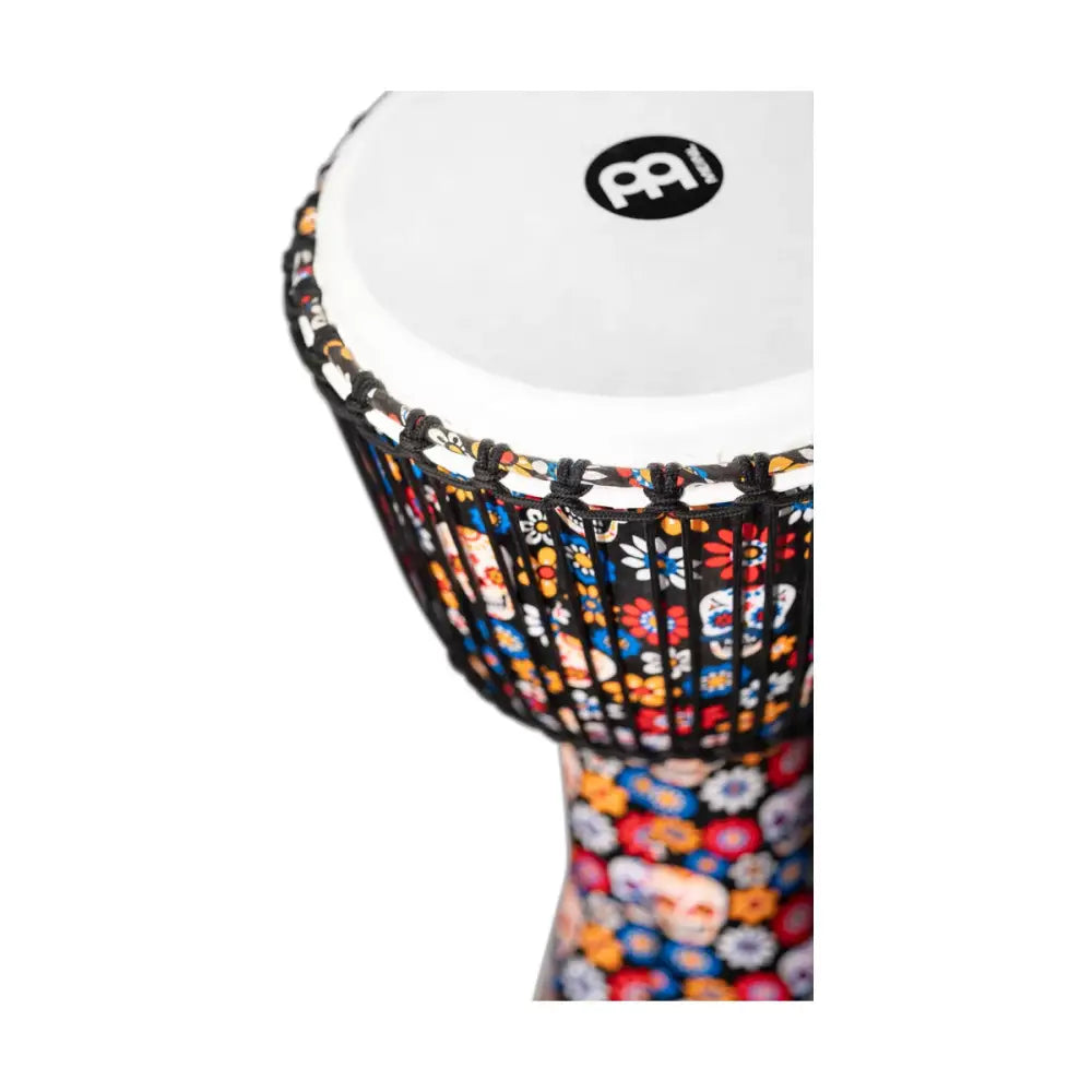 Meinl PADJ7MF Djembe Rope Tuned Travel Series 10’’ Goat Head - Day of the Dead Djembes