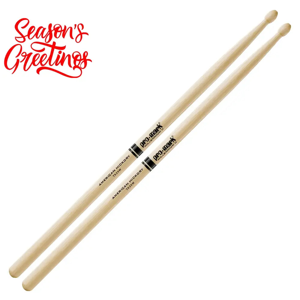 Promark TX2SW Classic 2S Hickory Oval Tip Drumsticks