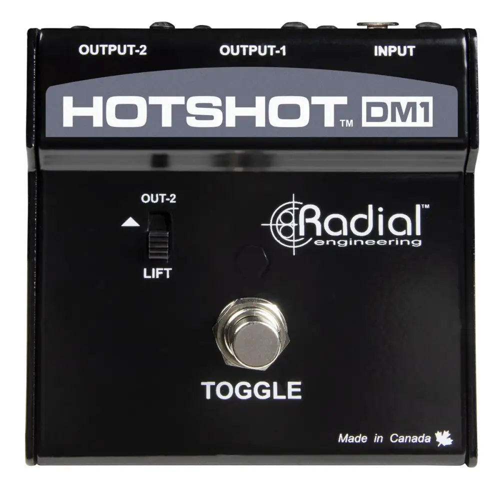 Radial HotShot DM-1 Dynamic Microphone Switcher With A Momentary Toggle Footswitch Microphone Switcher