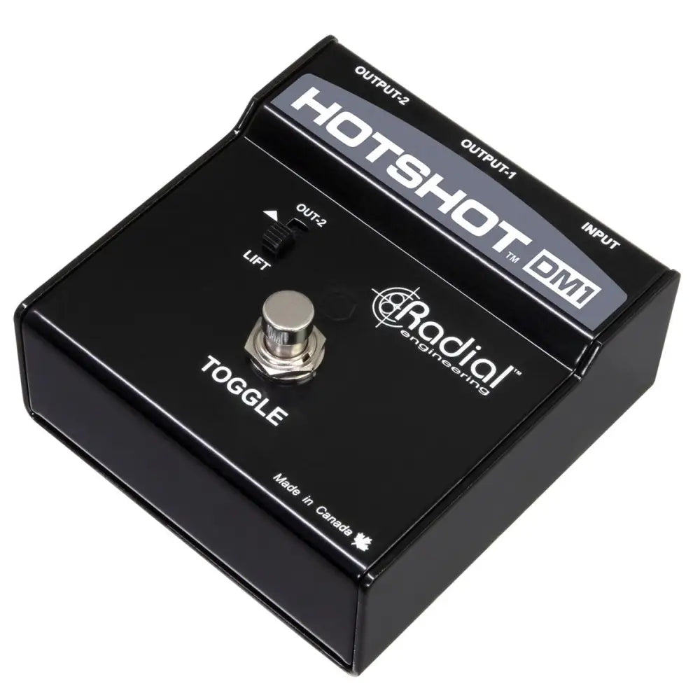 Radial HotShot DM-1 Dynamic Microphone Switcher With A Momentary Toggle Footswitch Microphone Switcher