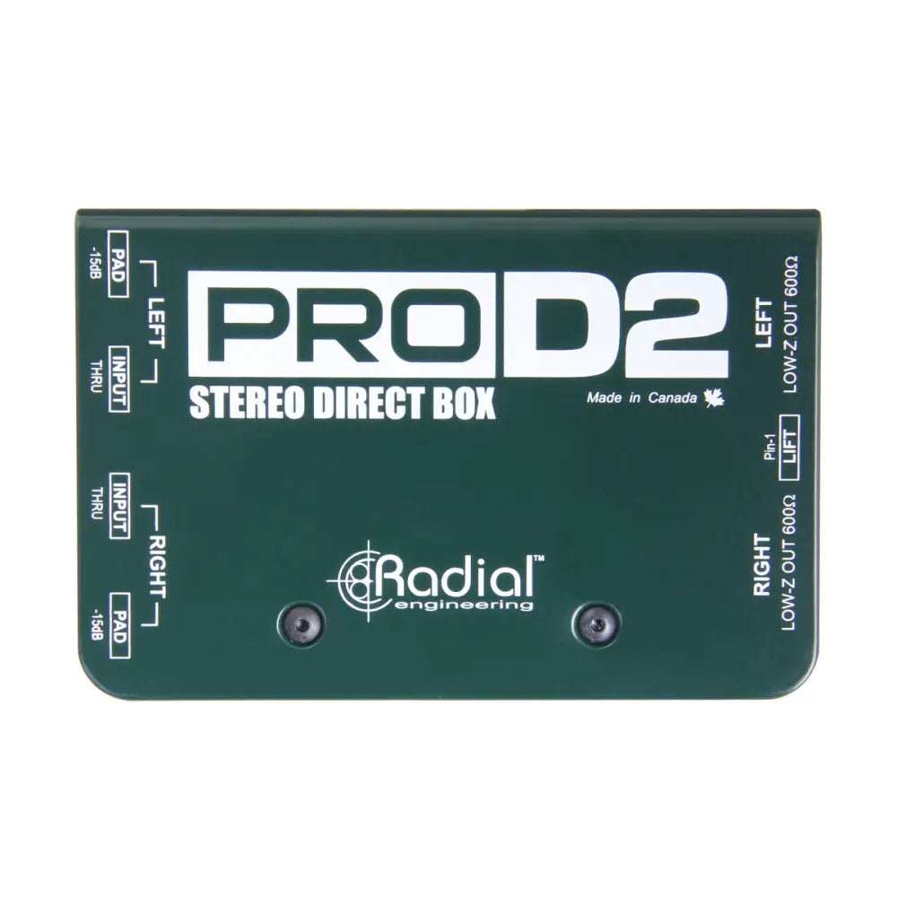 Radial ProD2 Stereo Passive DI Box Passive DI