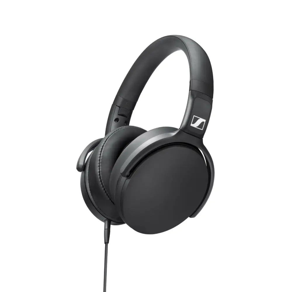 Sennheiser HD 400S Over-Ear Headphones in black color with a closed-back around-ear design and a visible brand logo on the earcup.