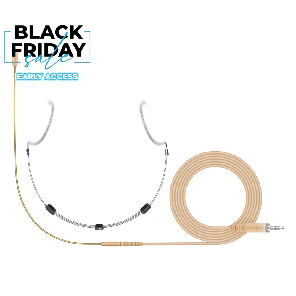 Sennheiser HSP Essential Omnidirectional Neckworn Microphone with 3.5mm Connector (Beige) Headset Systems