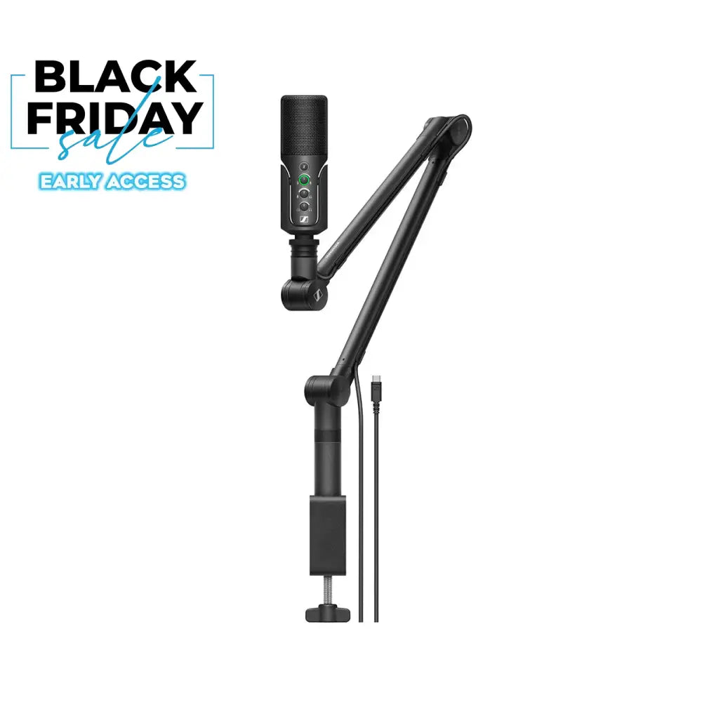 Sennheiser Profile Streaming Set USB Microphone 3m USB-C Cable Boom Arm Pouch Large Diaphragm Condenser
