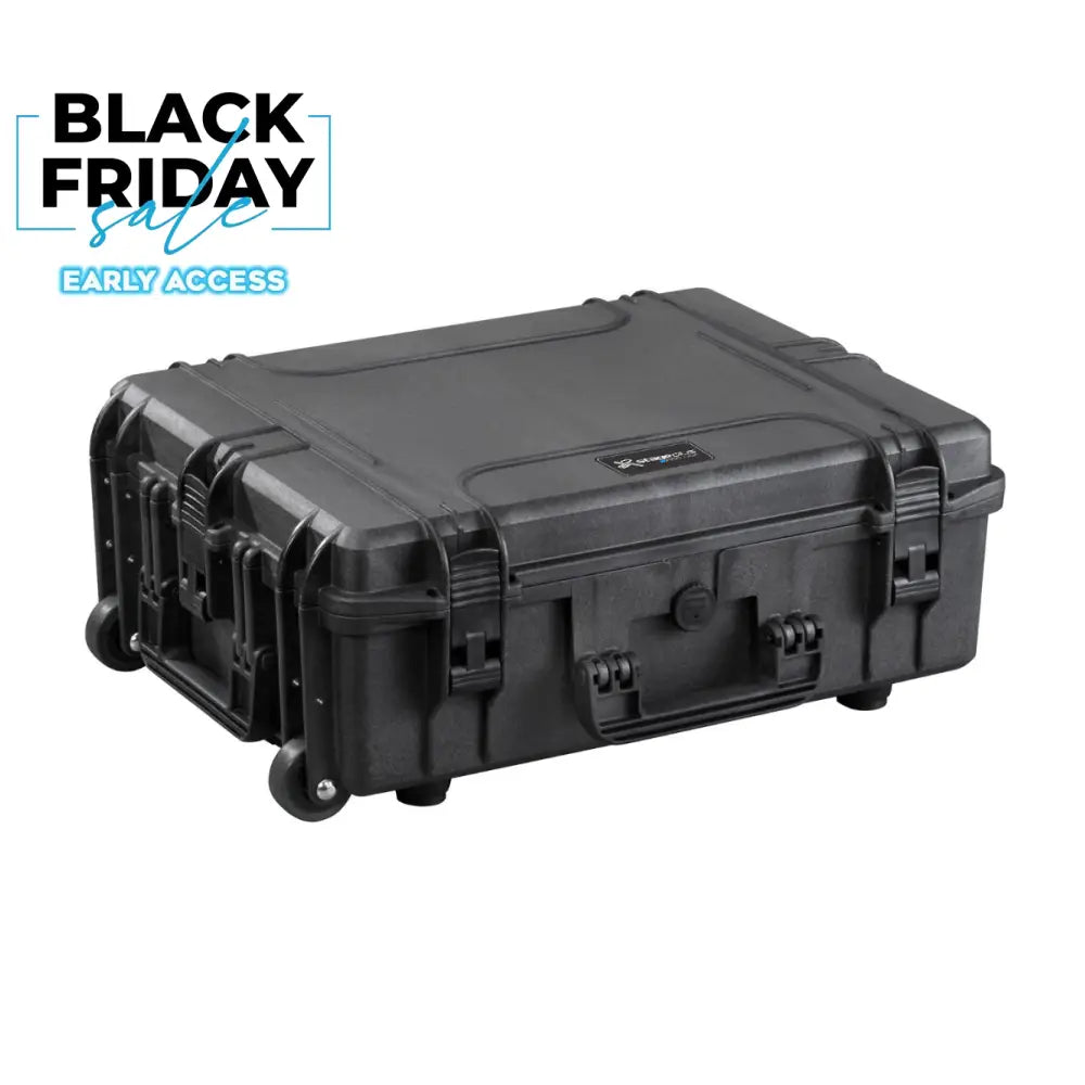 Stage Plus PRO 540H190TR Black Trolley Case Empty with Convoluted Foam in Lid Trolley Cases