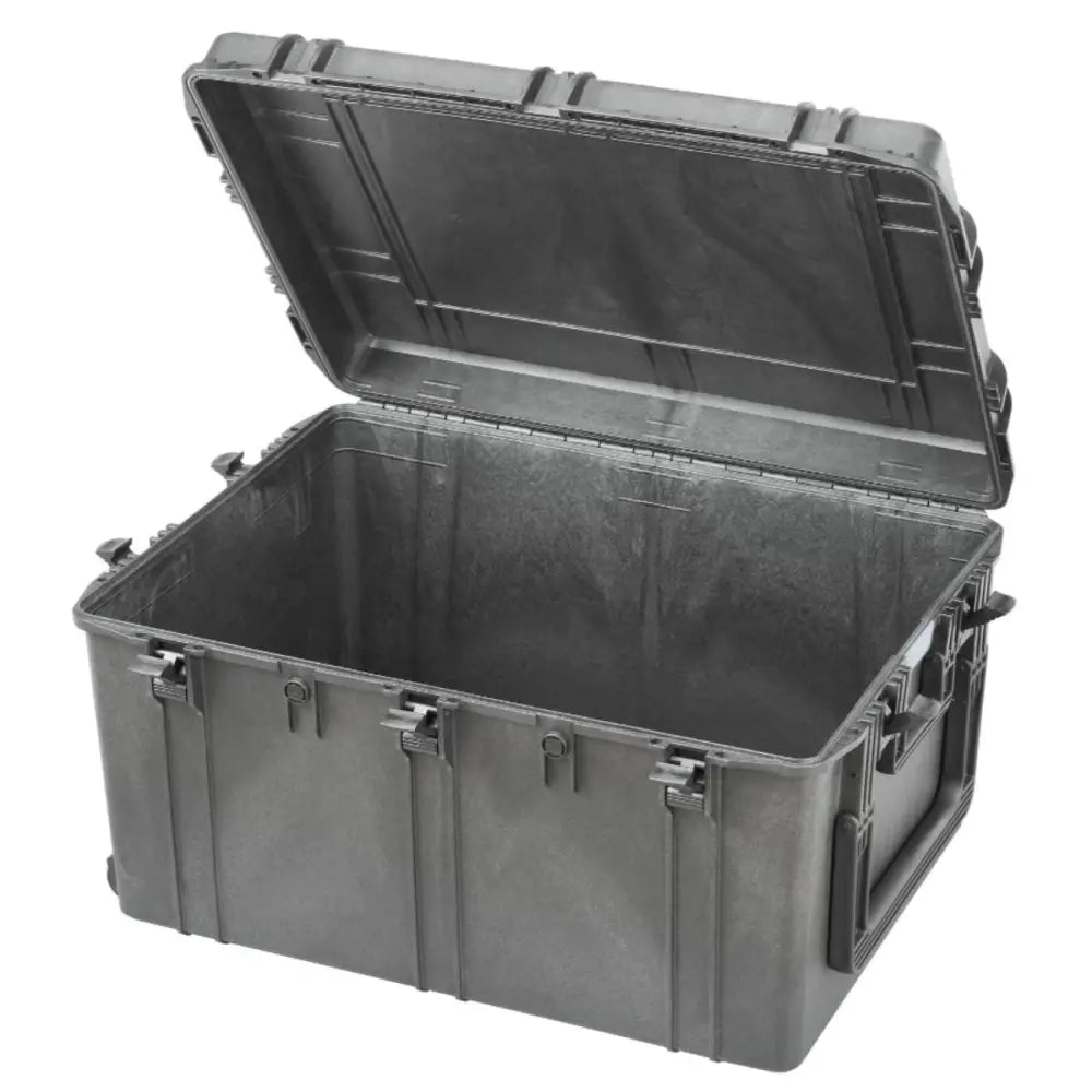 Stage Plus PRO 820 Truck Case with Extension Handle Empty with Convoluted Foam in Lid - Black ID: L820xW600xH450mm