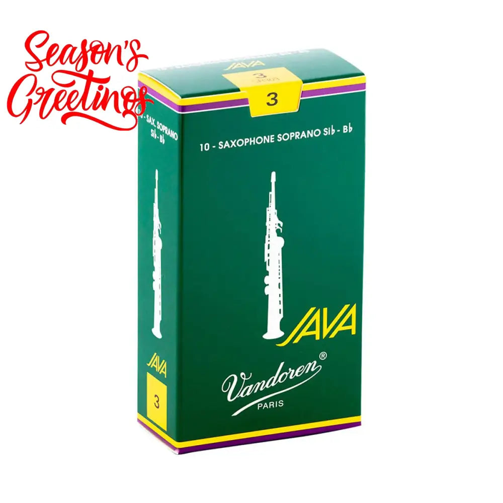 Vandoren Java Soprano Sax Reeds 3 - Per Box of 10 Saxophone Reeds