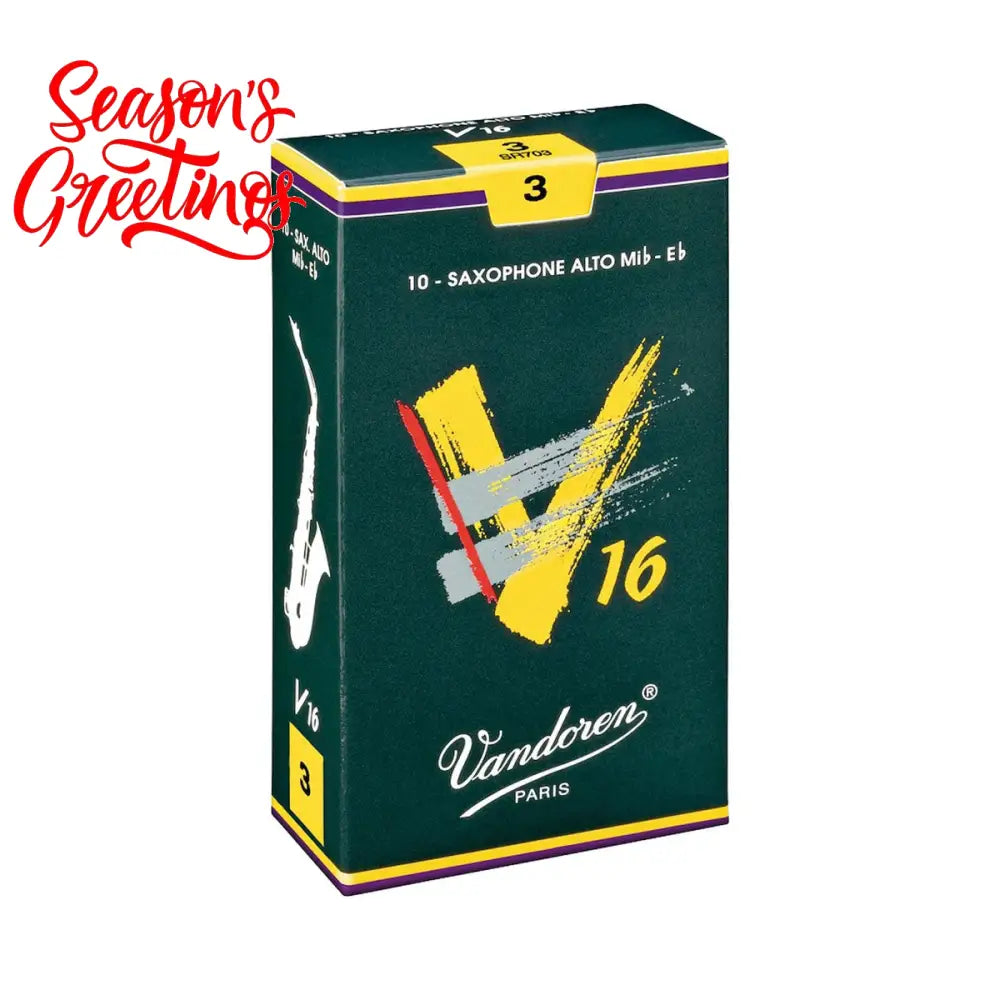 Vandoren Sax Alto V16 3 Reeds - Per Each Reed Saxophone Reeds