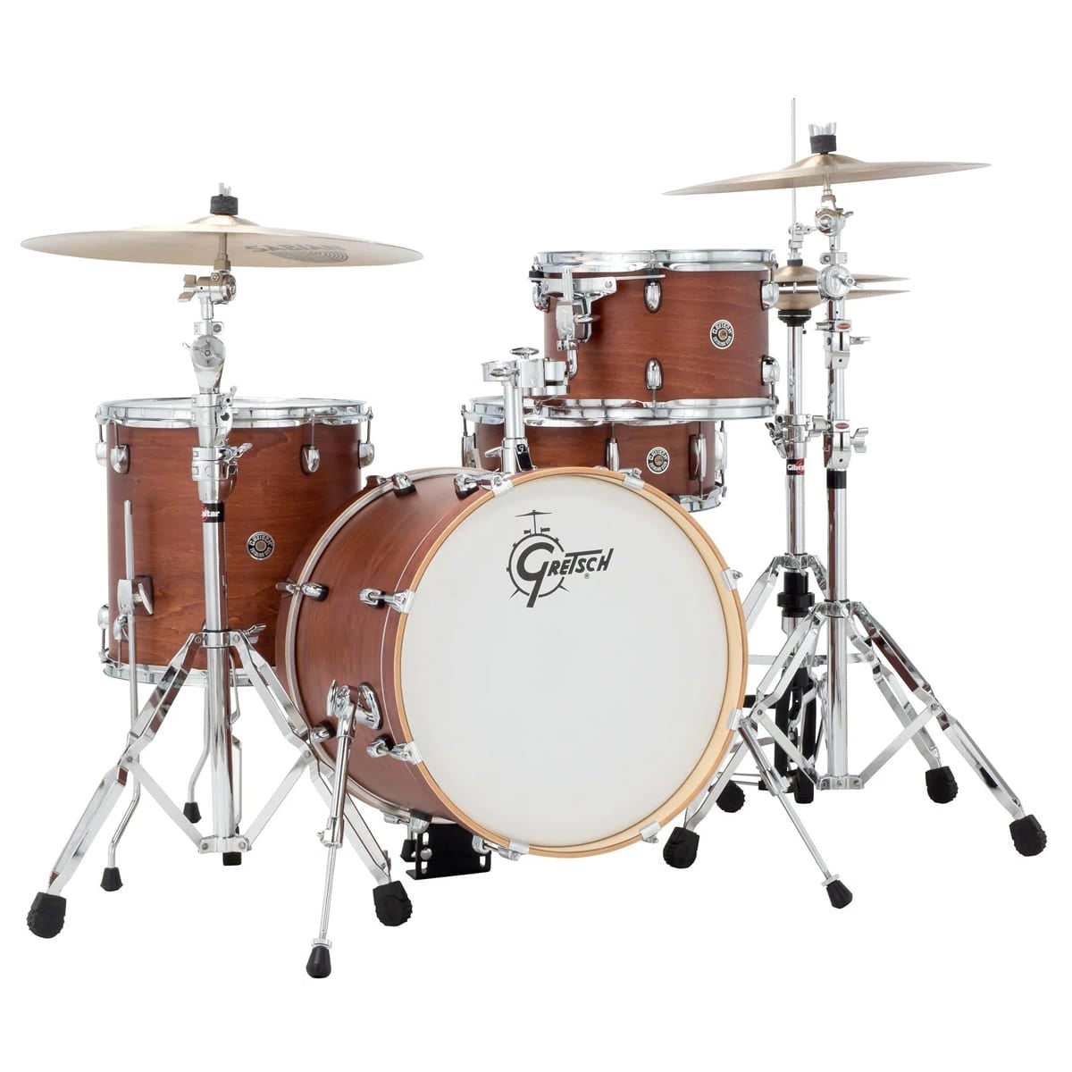 Gretsch Drums CT1J484SWG Catalina Club Jazz Shell Pack 4-Pc W/18" Kick - Satin Walnut Glaze