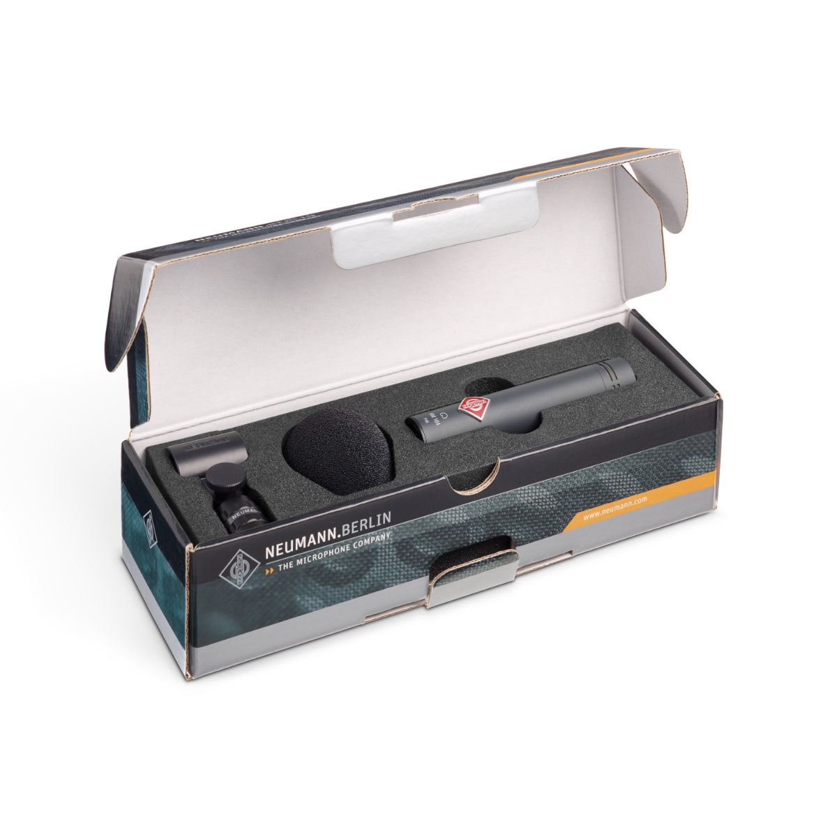 Neumann KM 184-MT Miniature Microphone System, Black, Cardioid, WNS 100 Windscreen