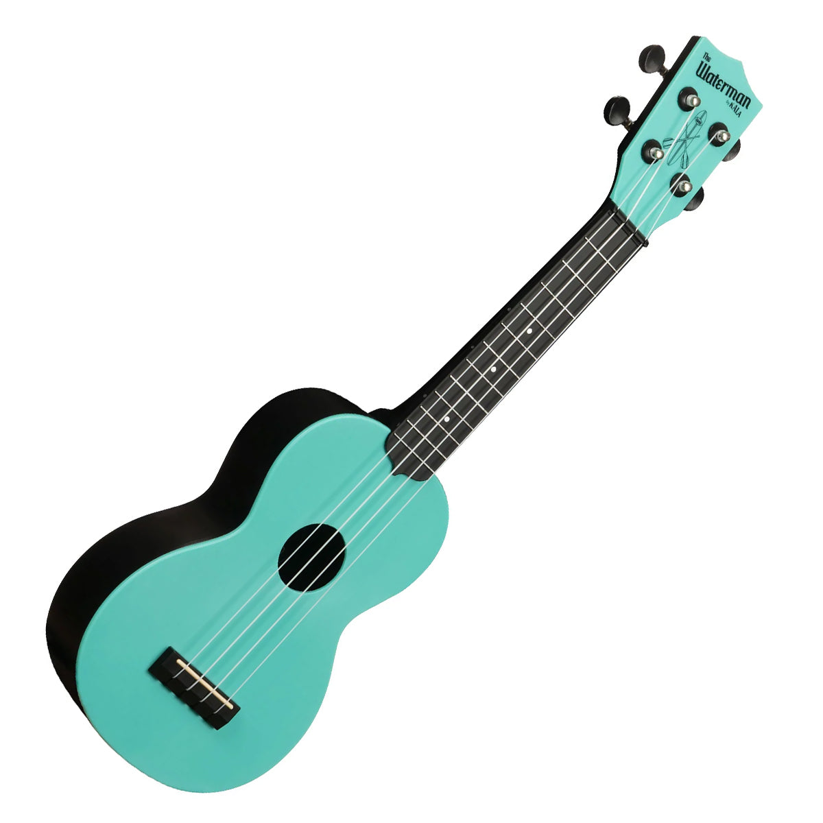 Kala SWGBL Waterman Soprano Ukulele - Glow-in-the-dark Blue