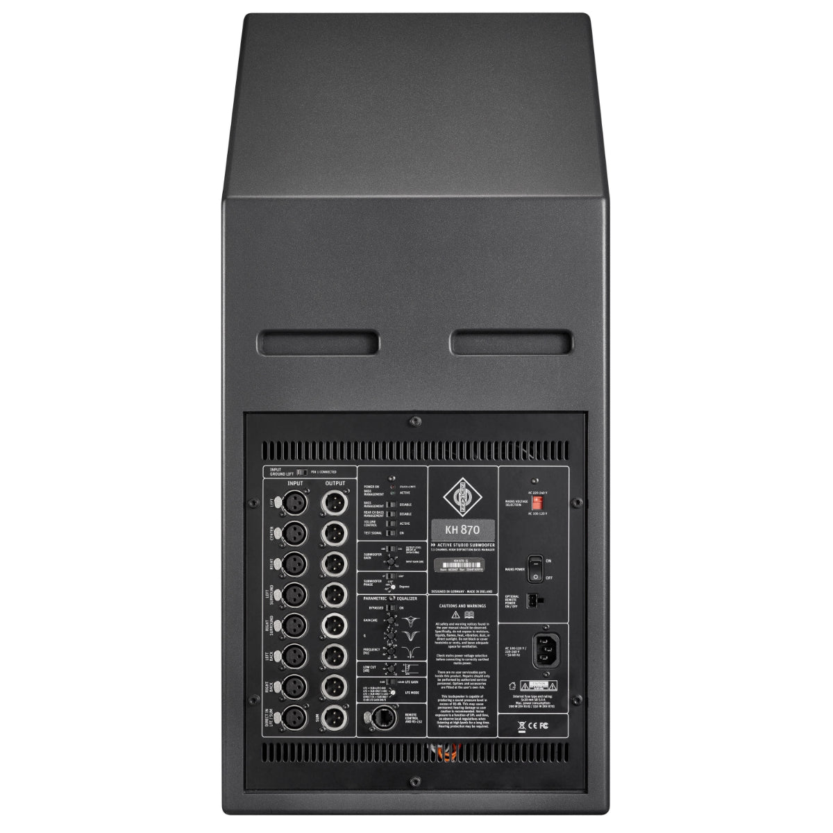 Neumann KH 870 G Active Subwoofer, 7.1 High Definition Bass Management, 2x10" Driver