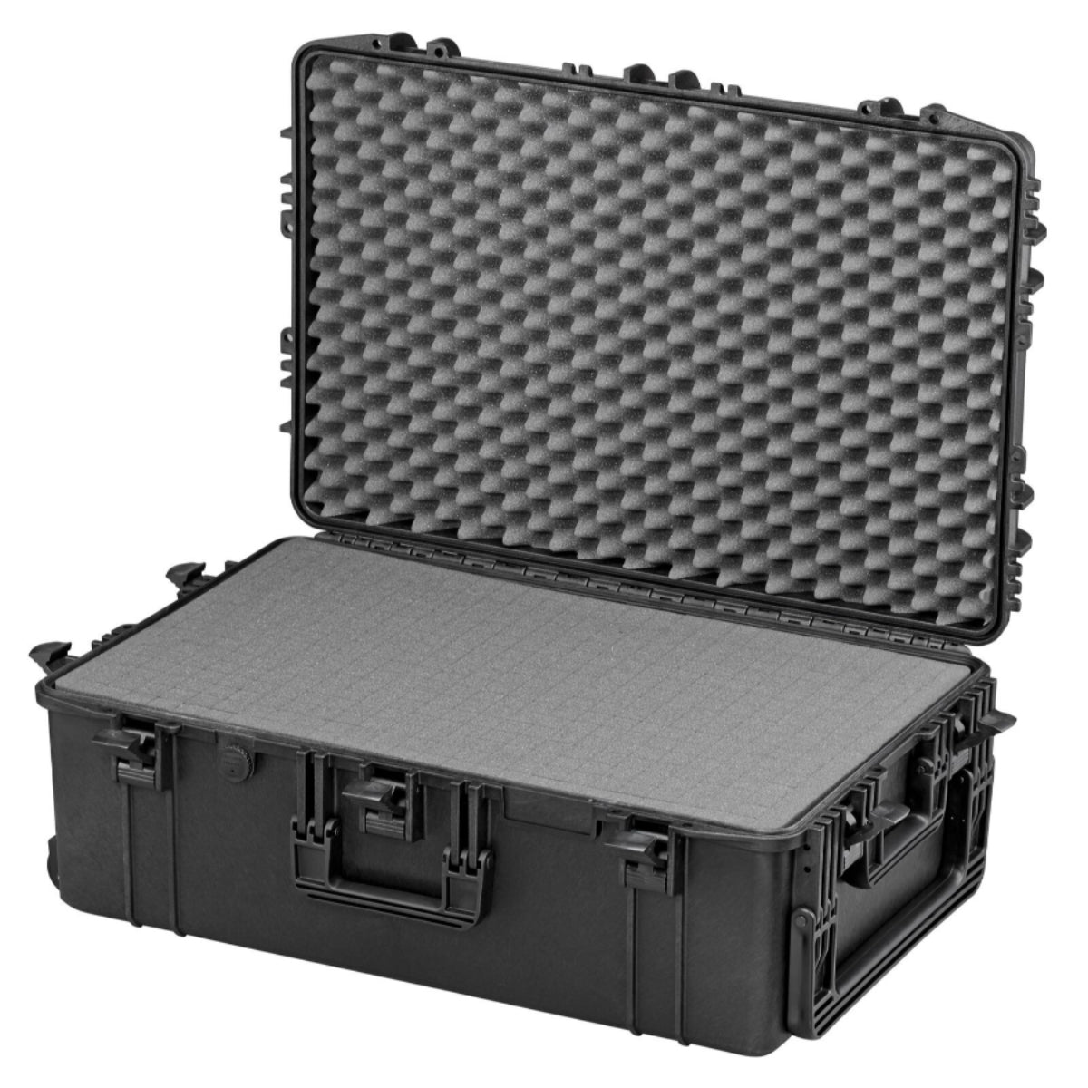 Stage Plus PRO 750H280S Trunk Case without Extension Handle, Cubed Foam - Black
