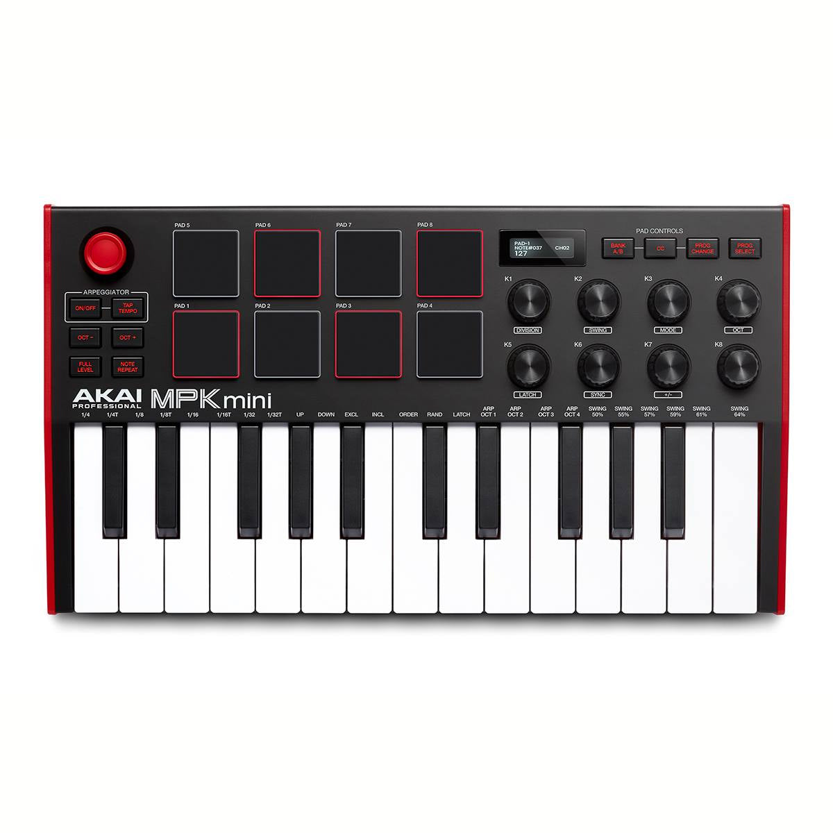 Akai MPK Mini V3 Compact USB/MIDI Controller 25 mini Keys + MPC Drum Pads