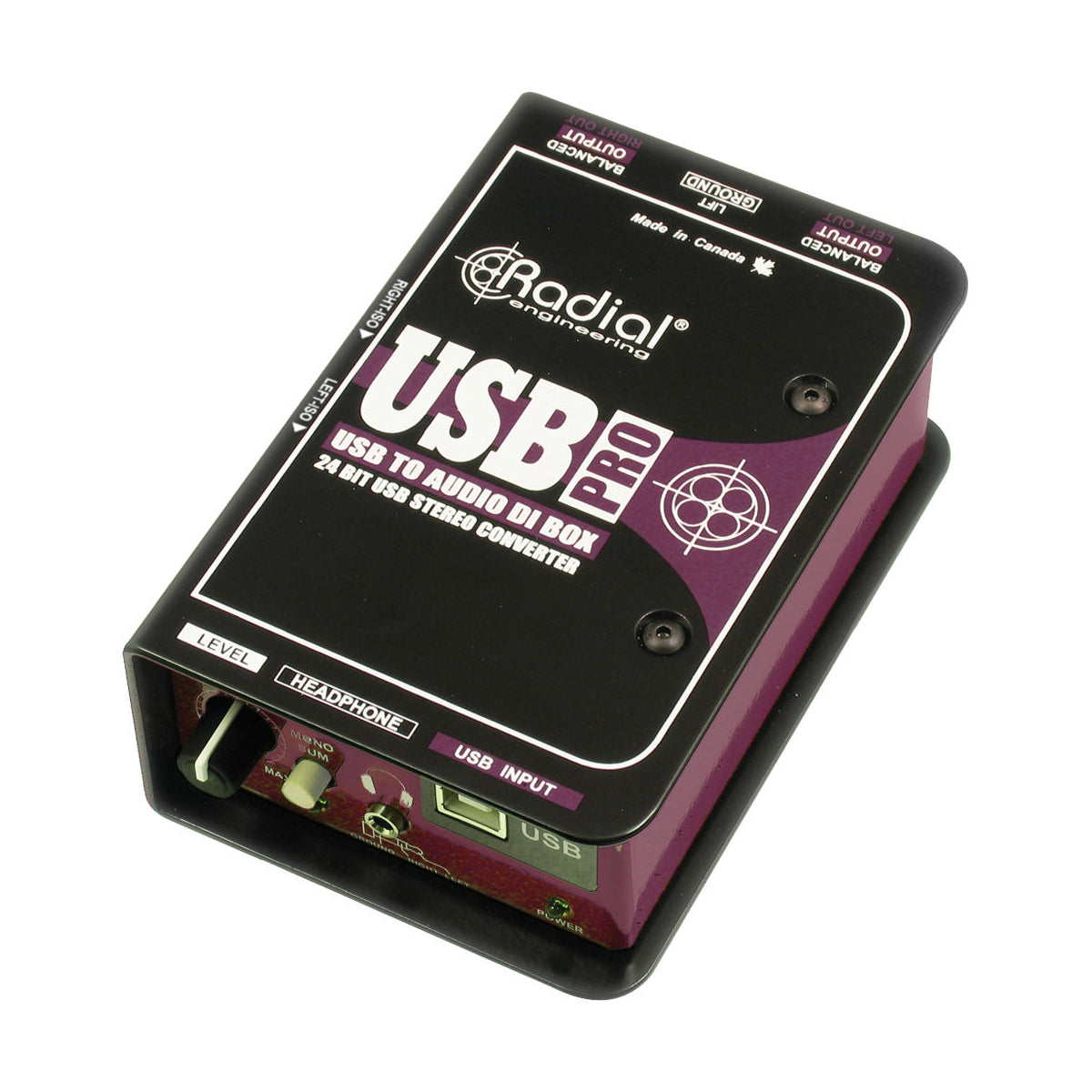 Radial USB Pro Laptop DI 24.96 Headphone output