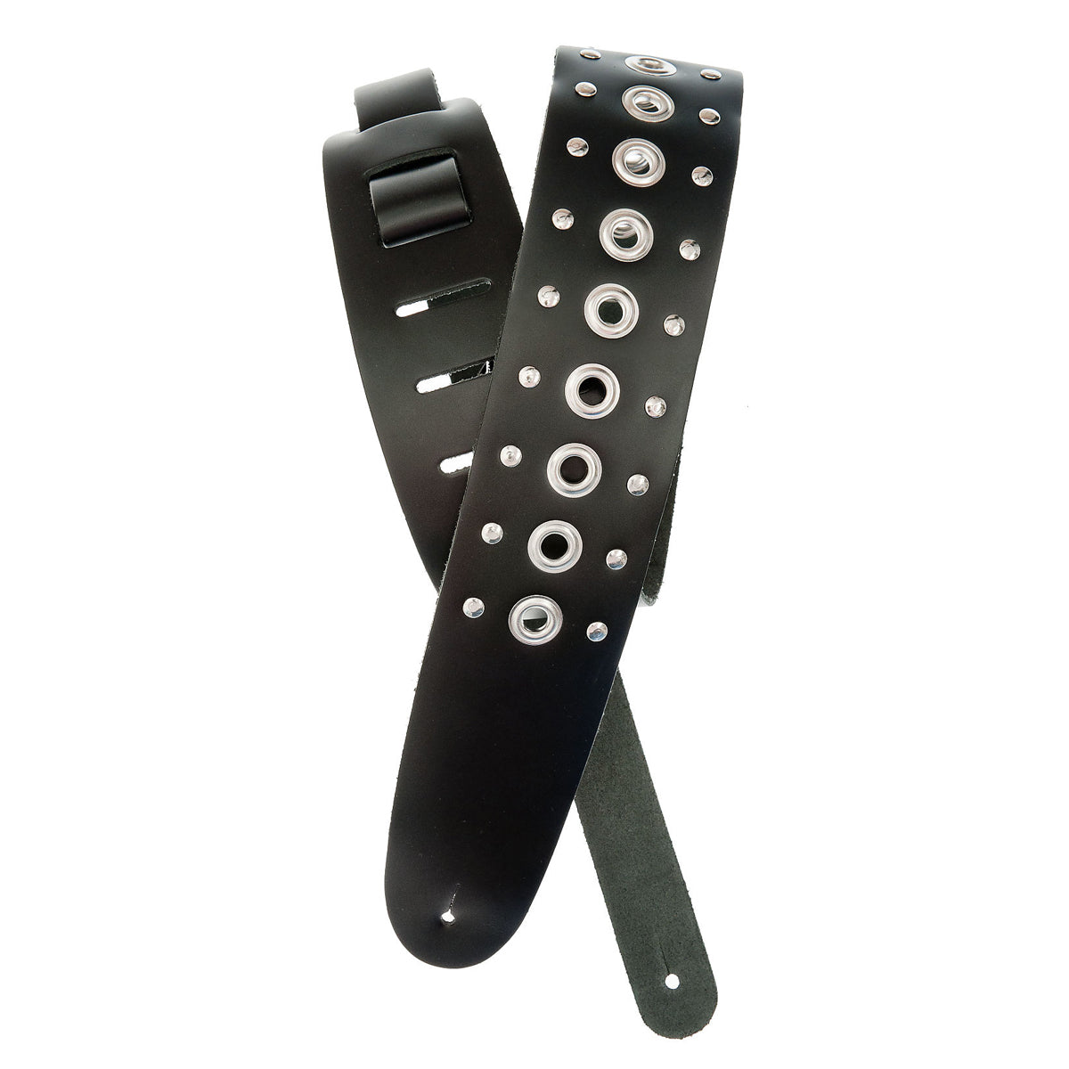 Planetwaves 25LGS02 Leather Metal Grommet Strap - Black