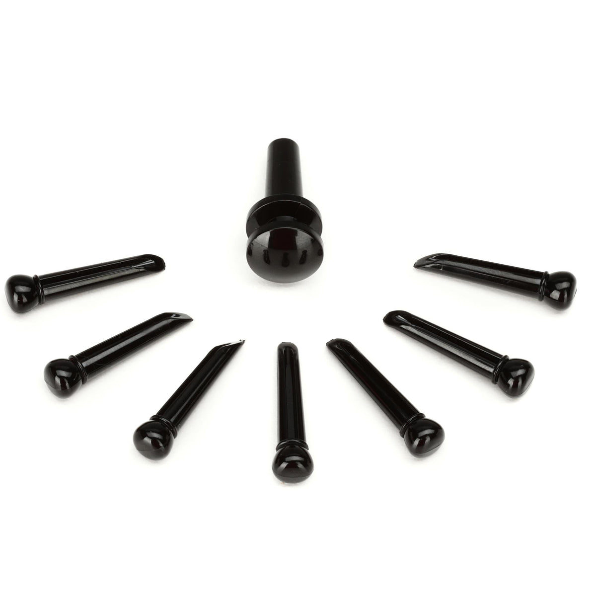 Planetwaves PWPS9 7 Plastic Bridge + 1 Plastic End Pin - Black