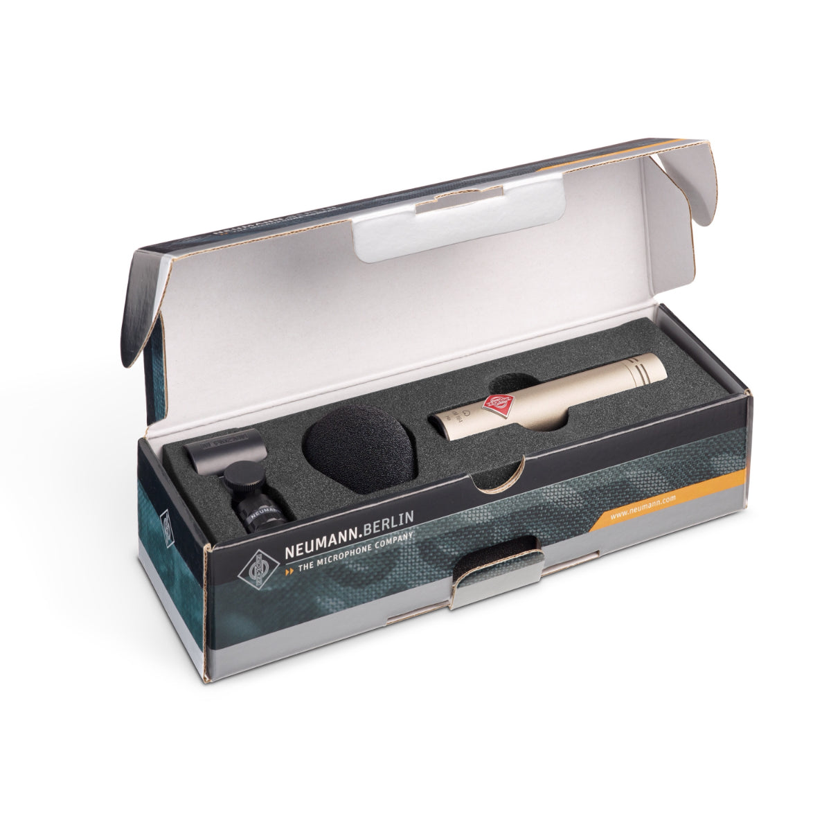 Neumann KM 184 NI Miniature Microphone System, Cardioid, Nickel, WNS 100 Windscreen, SG 21