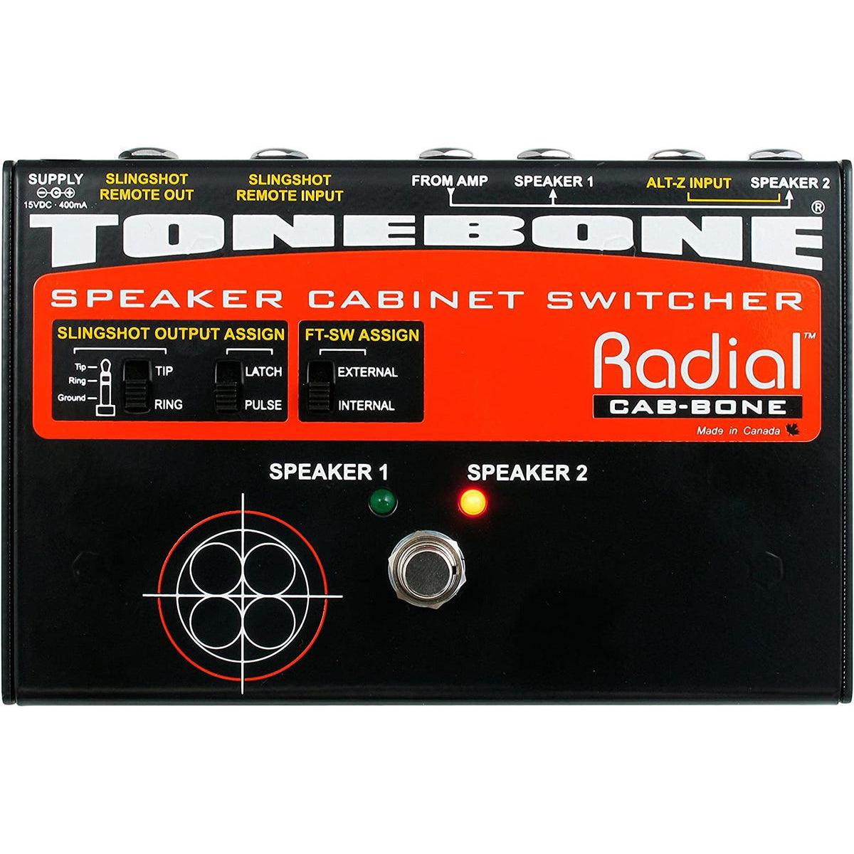 Radial Tonebone Cabbone Speaker cabinet switcher for 100W amp, Slingshot remote input and out