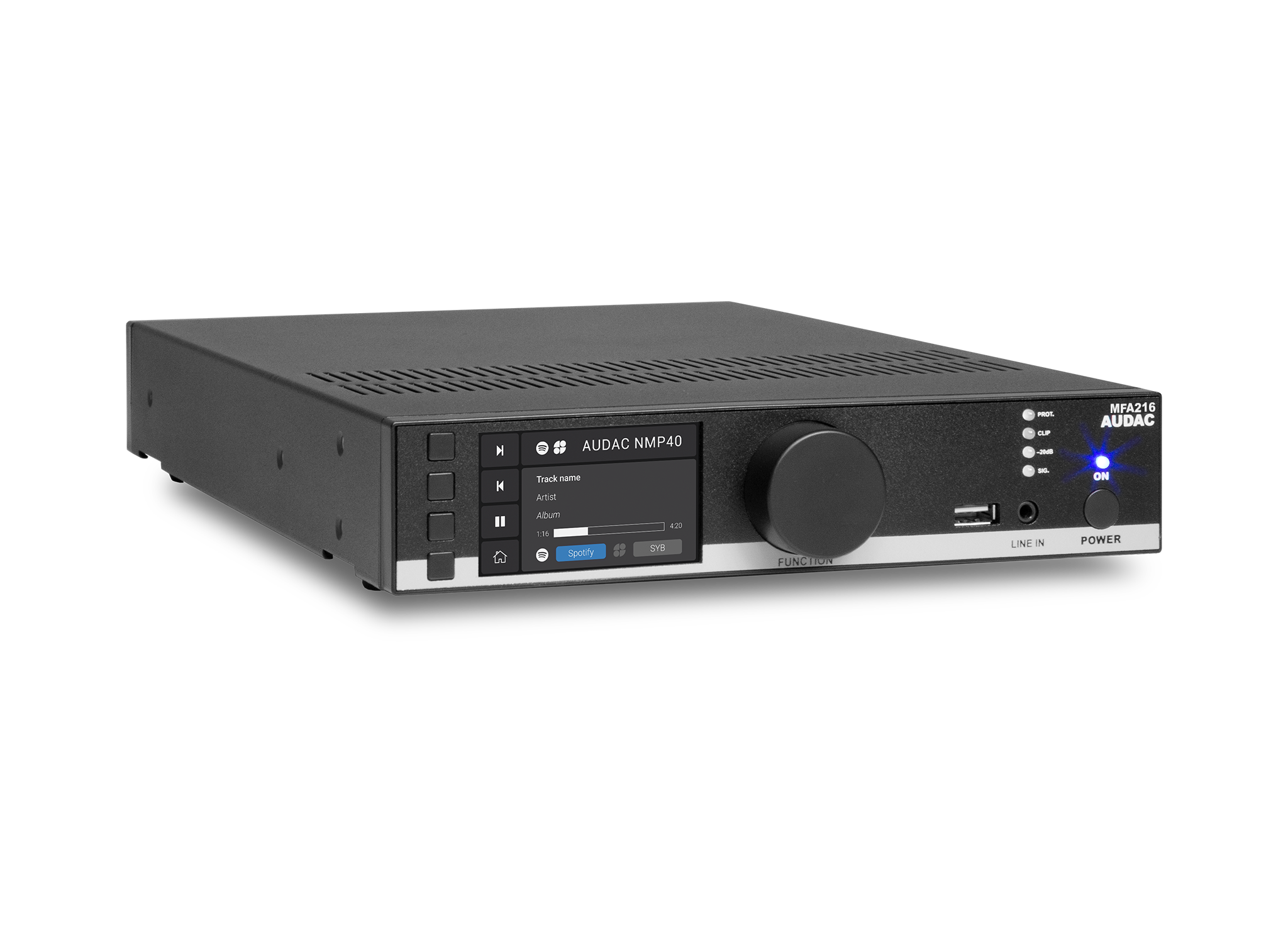 Audac MFA216 All-in-one audio solution Amplifier - 2 x 80W @ 4 Ohm - 160W @ 70/100V