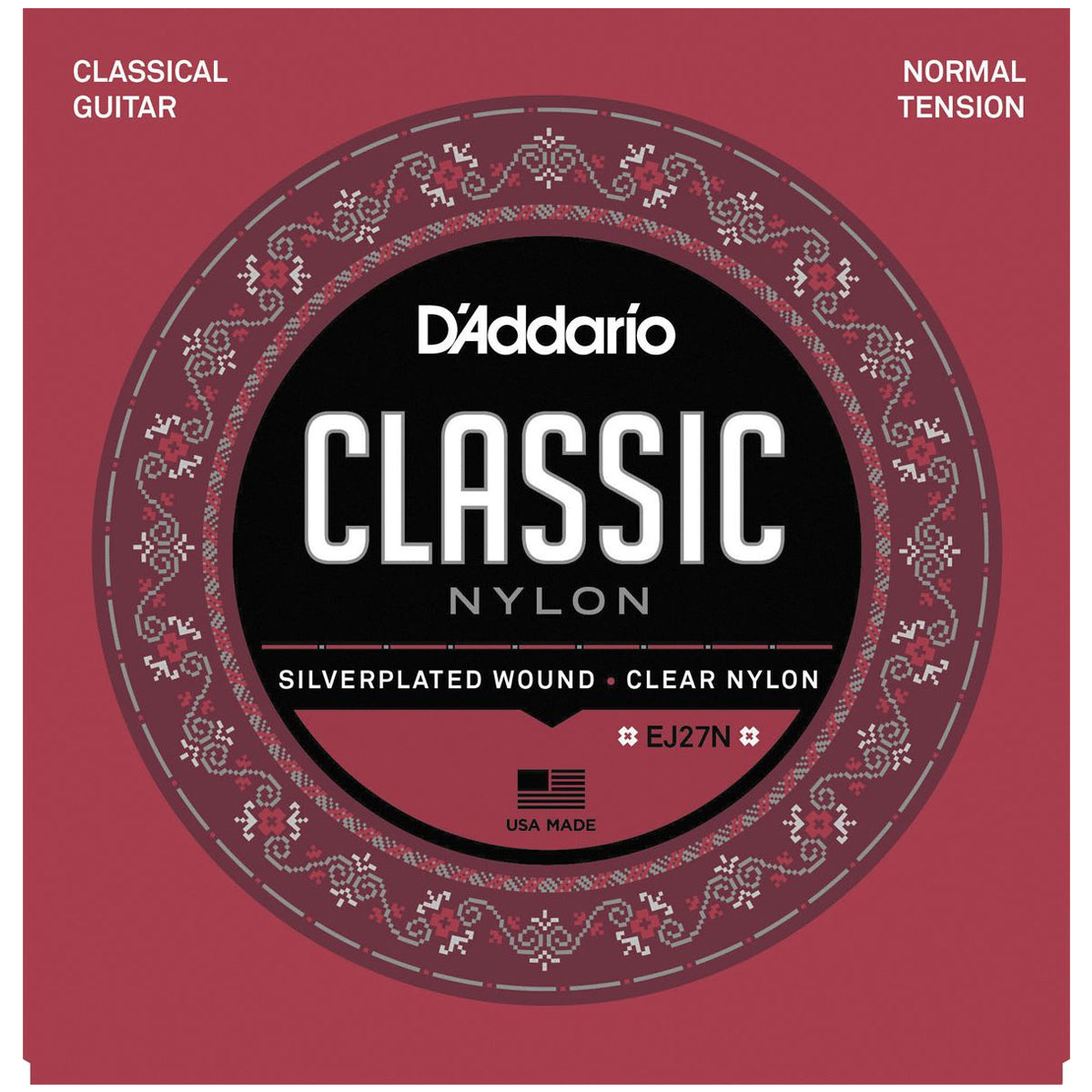 D'Addario EJ27N Nylon Normal Tension Classical Guitar Strings