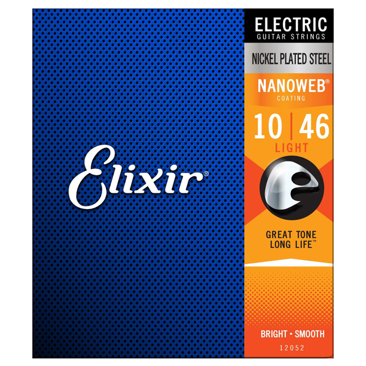 Elixir 12052 Nanoweb Nickel Plated Steel Electric Guitar Strings Light 0.10-0.46