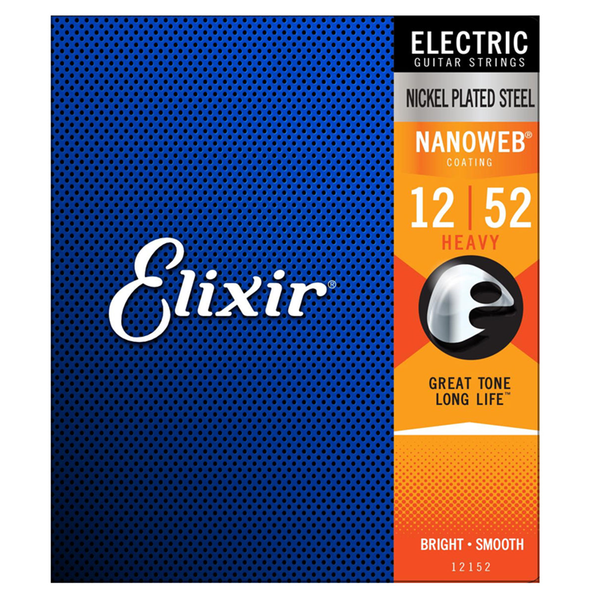 Elixir 12152 Nanoweb Nickel Plated Steel Electric Guitar Strings Heavy 0.12-0.52