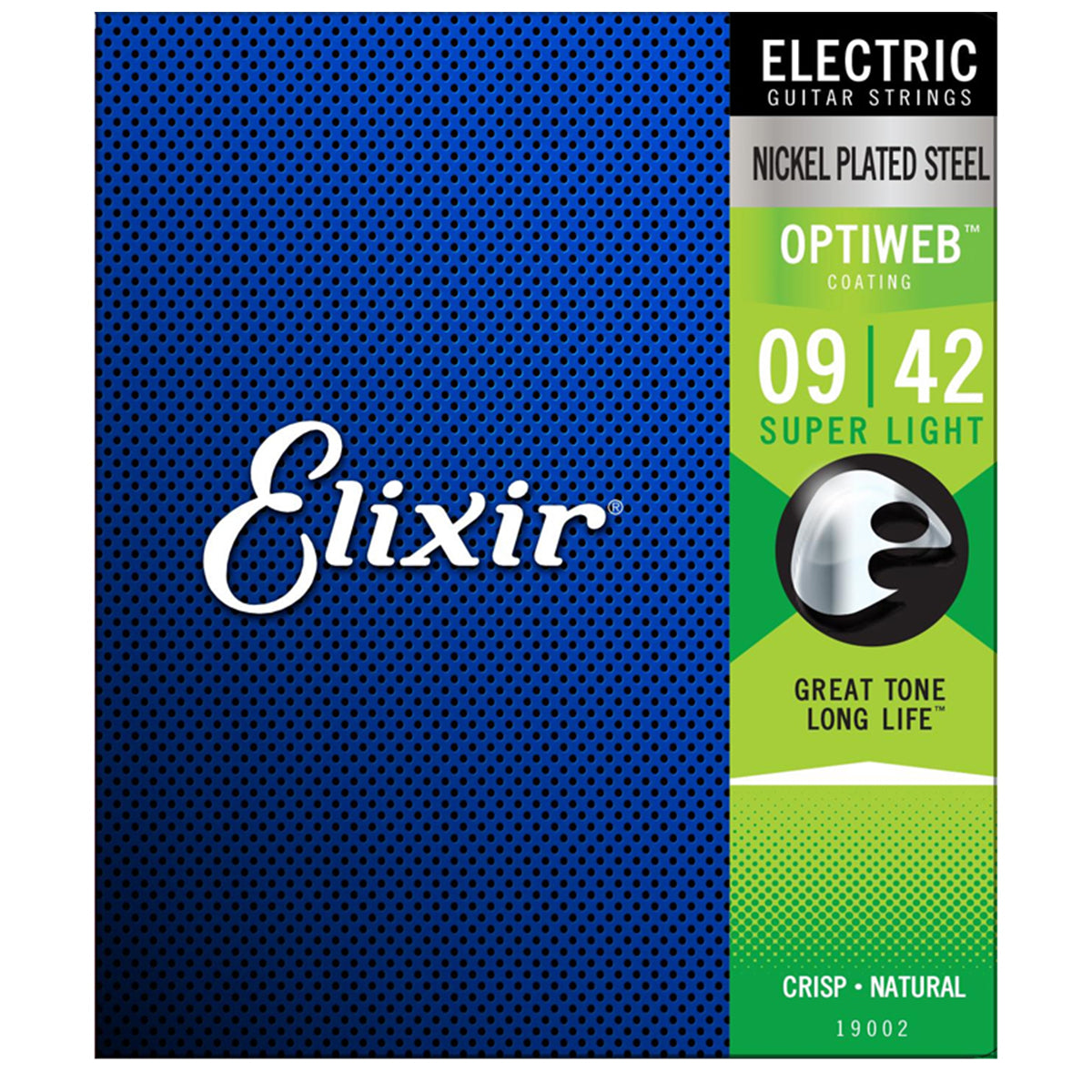 Elixir 19002 Optiweb Coating Nickel Plated Steel Electric Guitar Strings Super Light 0.09-0.42