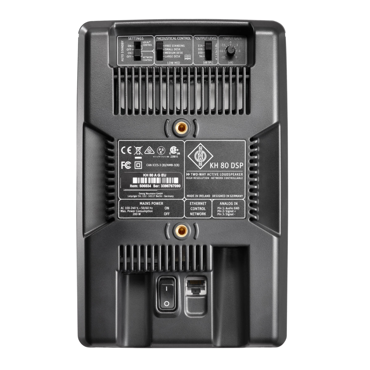 Neumann KH 80 DSP A G EU Active Studio Monitor, (Black)