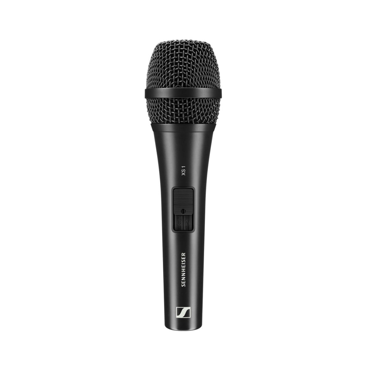 Sennheiser XS 1 Vocal Dynamic Cardioid Handheld Microphone with a lockable mute switch.